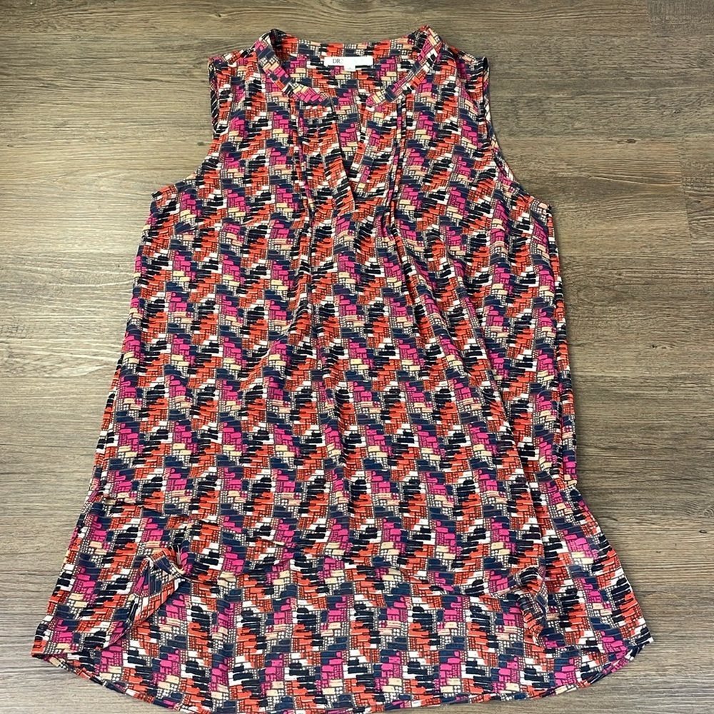 DR2 by Daniel Rainn Women’s Dress Navy Multicolor B Neck Sleeveless Too, size S